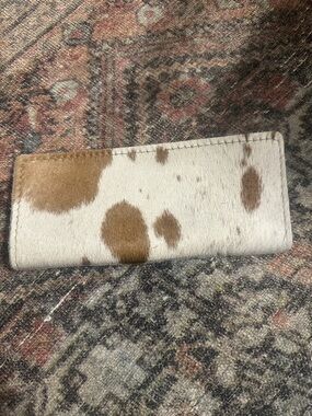 Large bifold REAL leather & Cowhide wallet NEW
